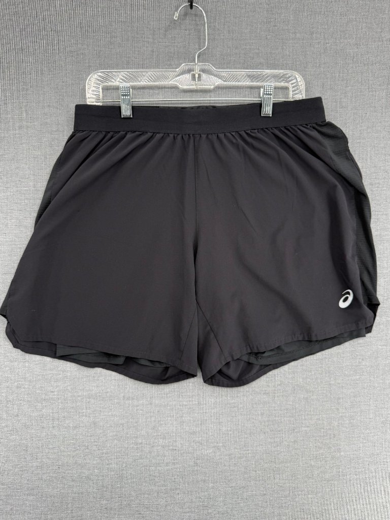 Asics Road 2-In-1 Running Shorts Black Fit Mens Xl 8" Performance